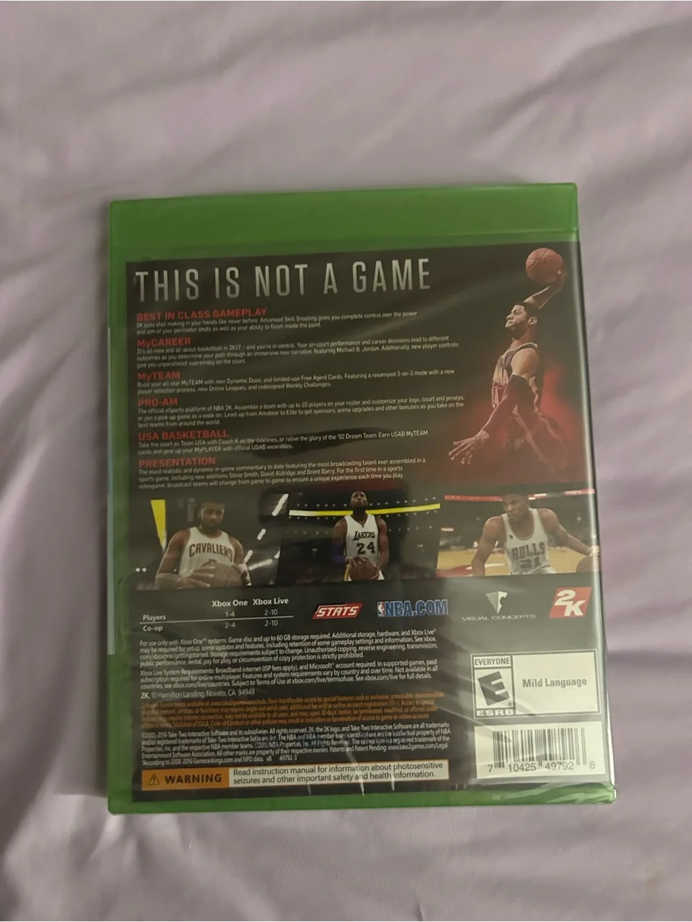 Xbox One NBA 2K17 Video Game - Green Case